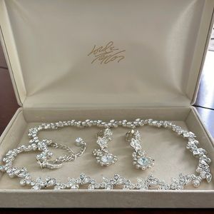 Givenchy Crystal Necklace and Clip-on Earrings